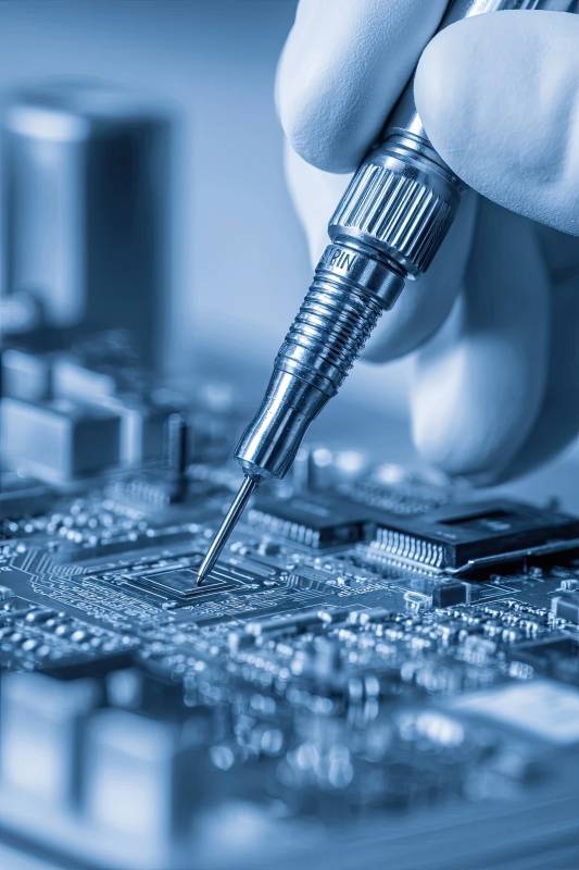 科技维修精密电路板操作图片