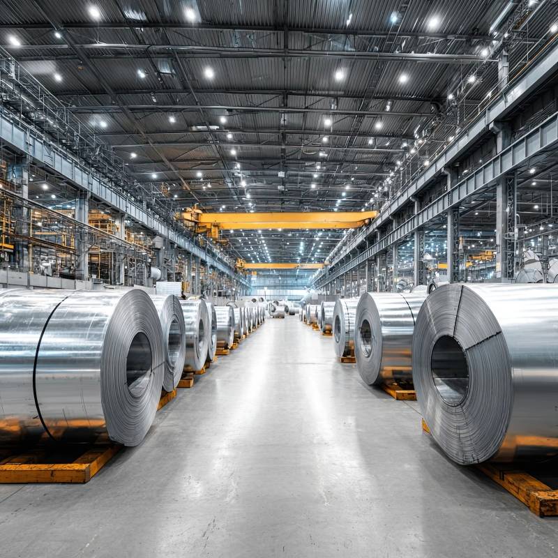 工厂车间金属卷材生产线图片