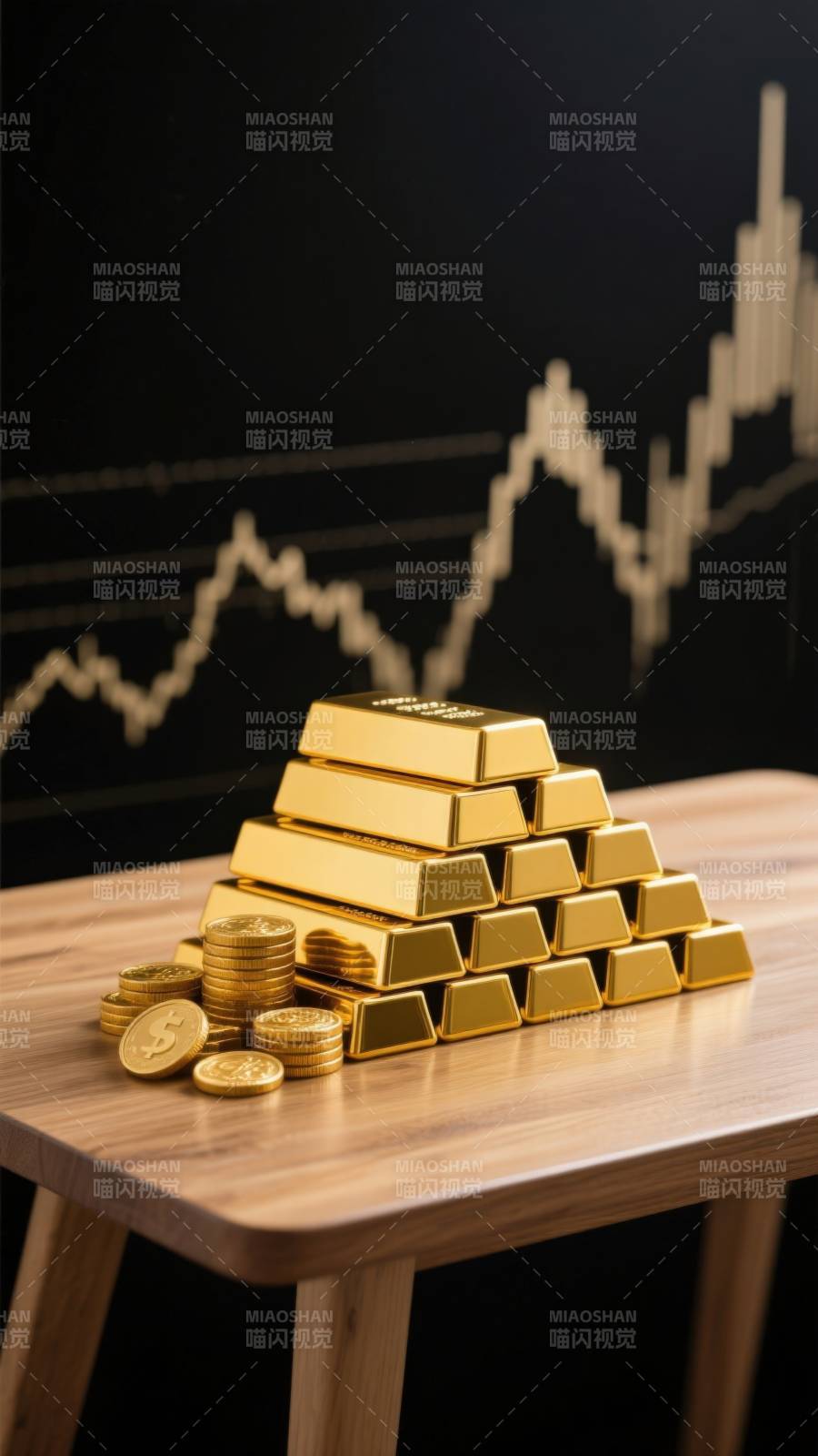 金条与金币的财富象征图片