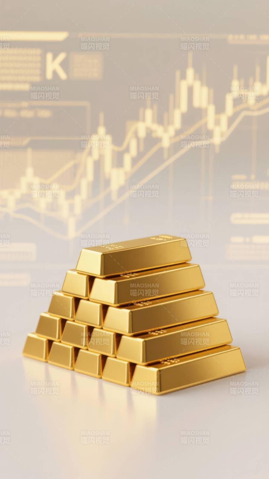 金条与金融图表的结合图片
