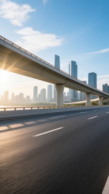 城市高架桥与公路风景图片