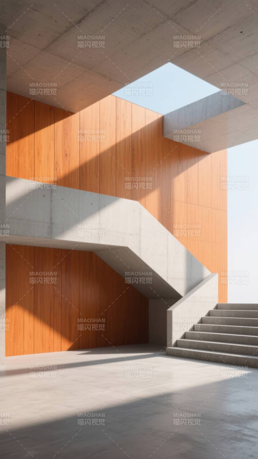 现代建筑楼梯光影设计图片