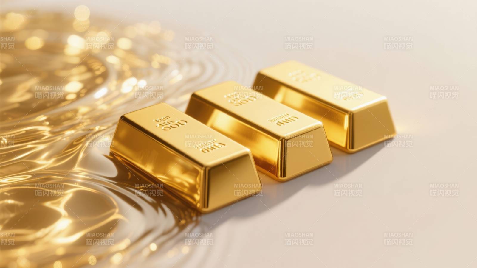 三根金条特写展示图片