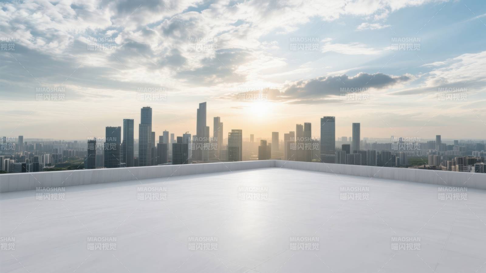 城市天际线日出美景图片