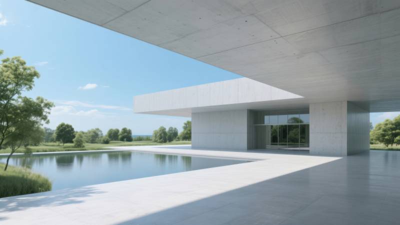 现代建筑与自然景观图片