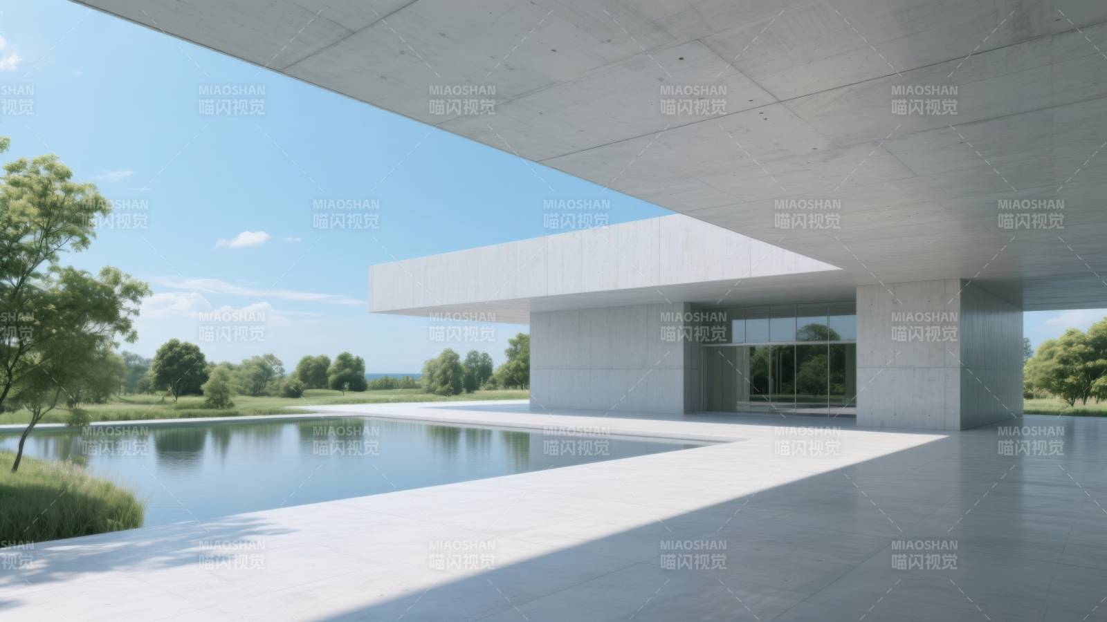 现代建筑与自然景观图片