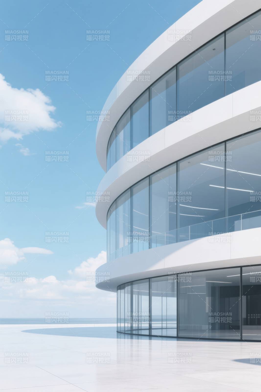 现代圆形建筑玻璃外墙图片