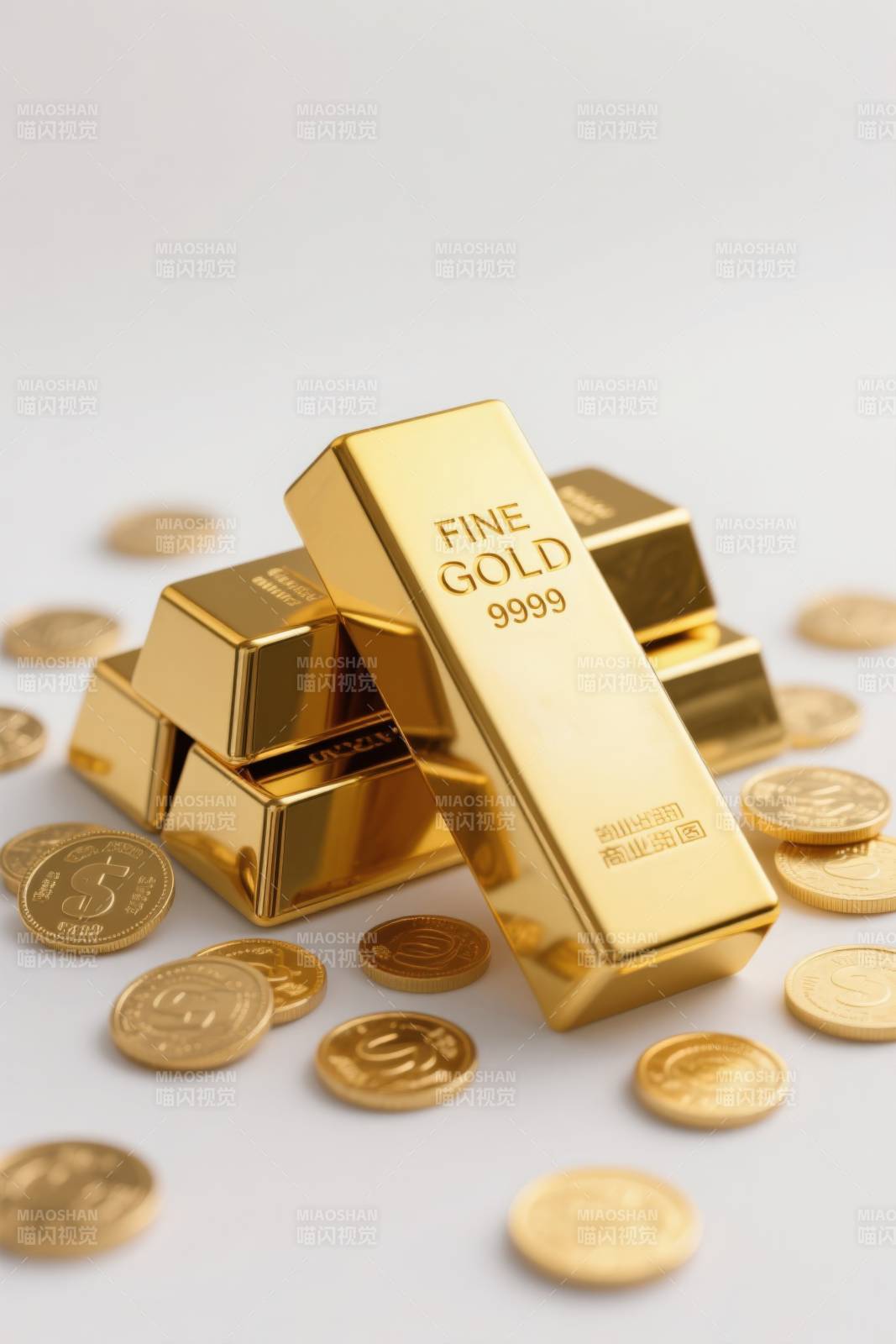 金条金币金融财富象征图片