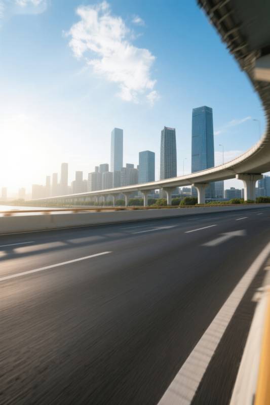 城市高架桥与现代建筑图片