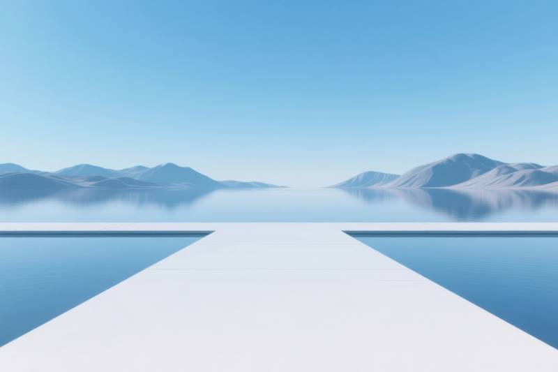 极简主义宁静山水图片