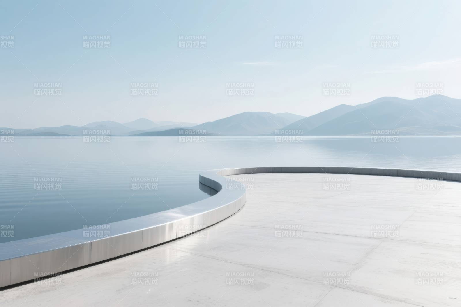 湖面与现代设计的融合图片