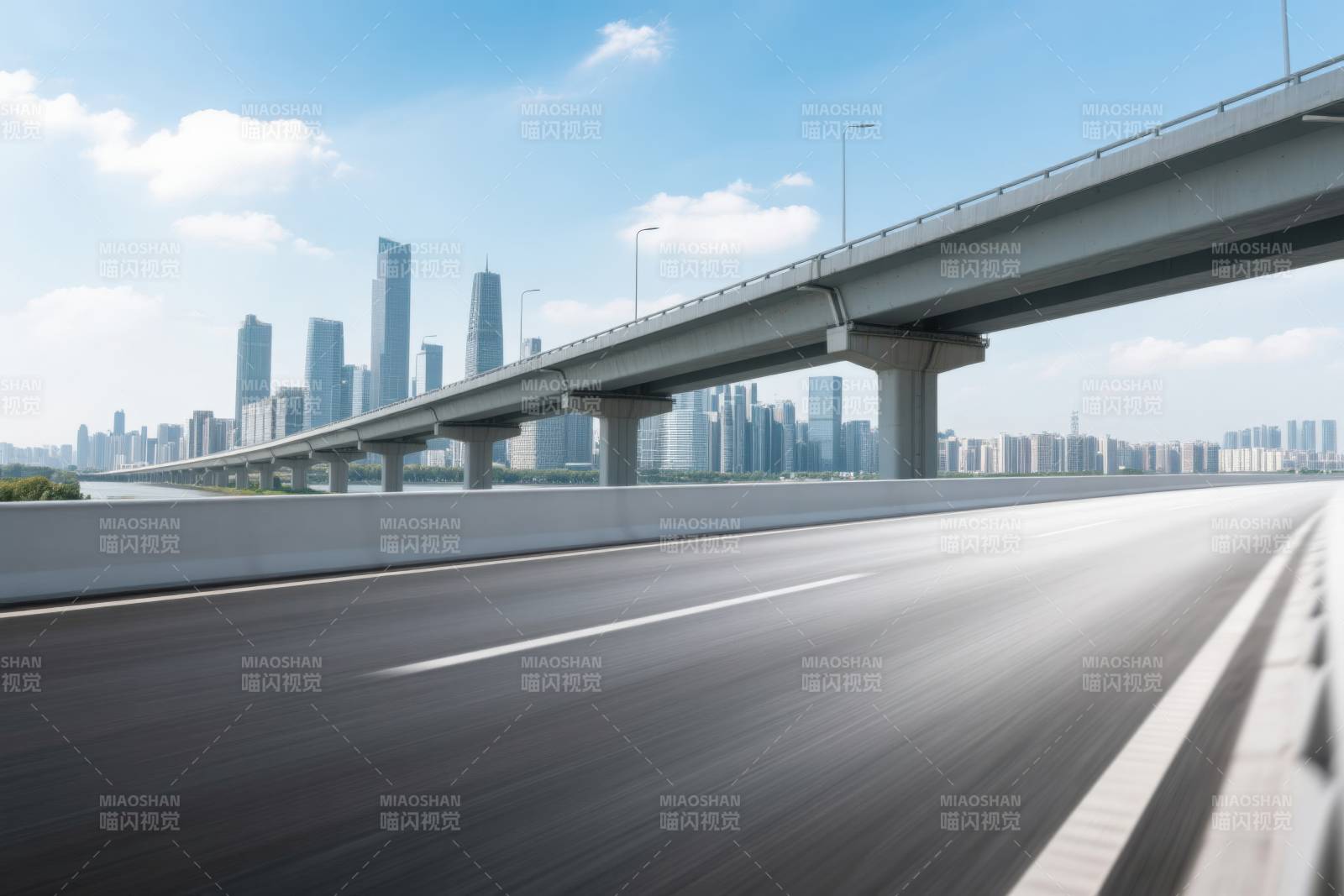 城市高架桥与现代建筑图片