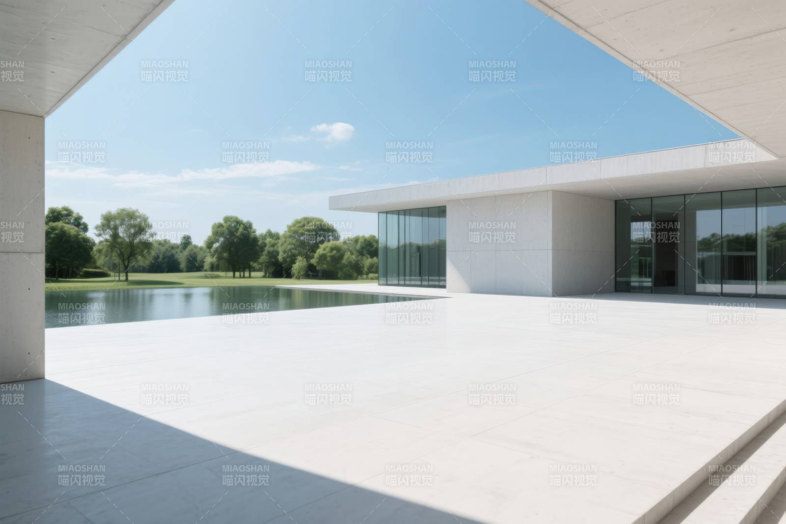 现代建筑与自然景观图片