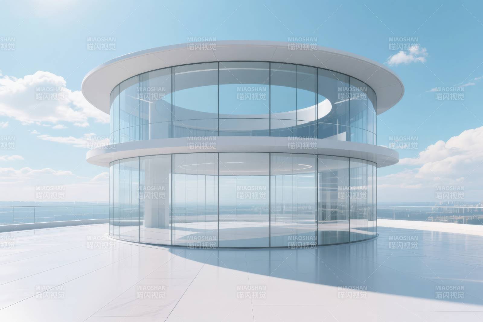 现代圆形玻璃建筑图片