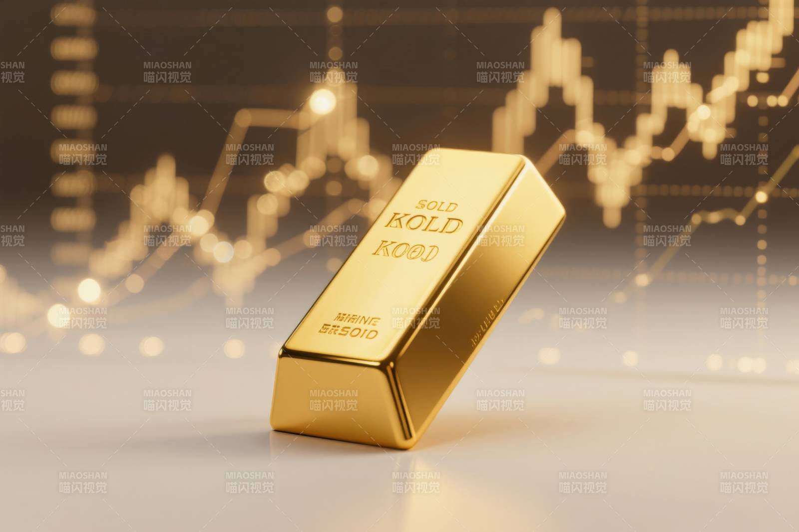 金条与金融走势背景图片