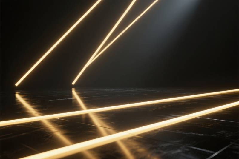 黑色背景金色光线图片