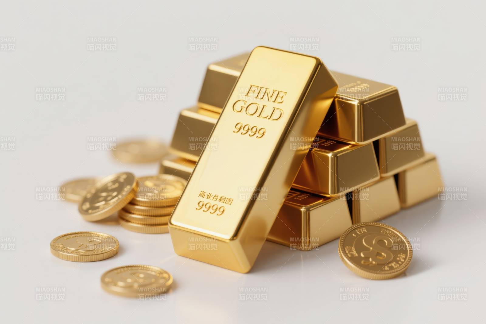 金条金币展示财富象征图片