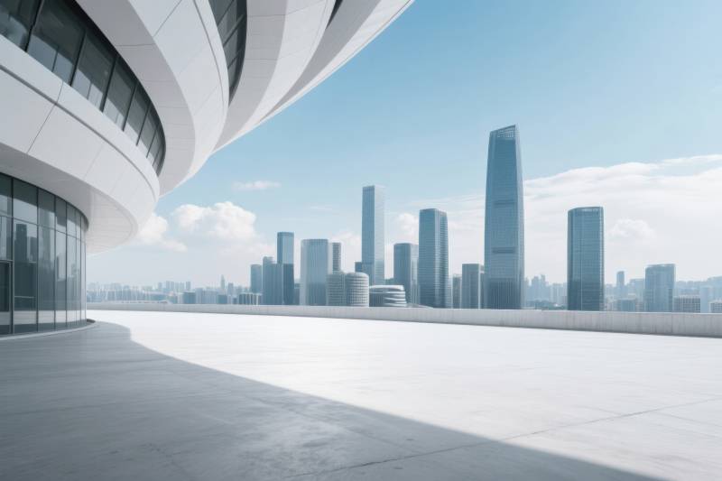 现代城市天际线与建筑图片