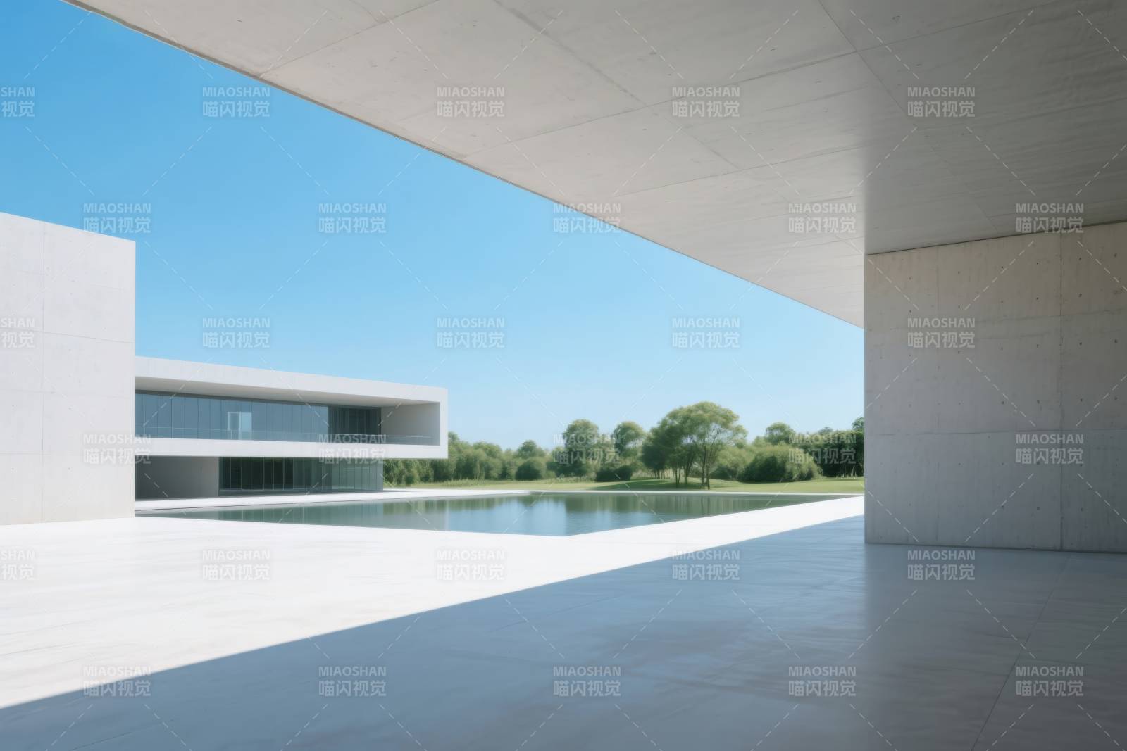 极简主义现代建筑空间图片