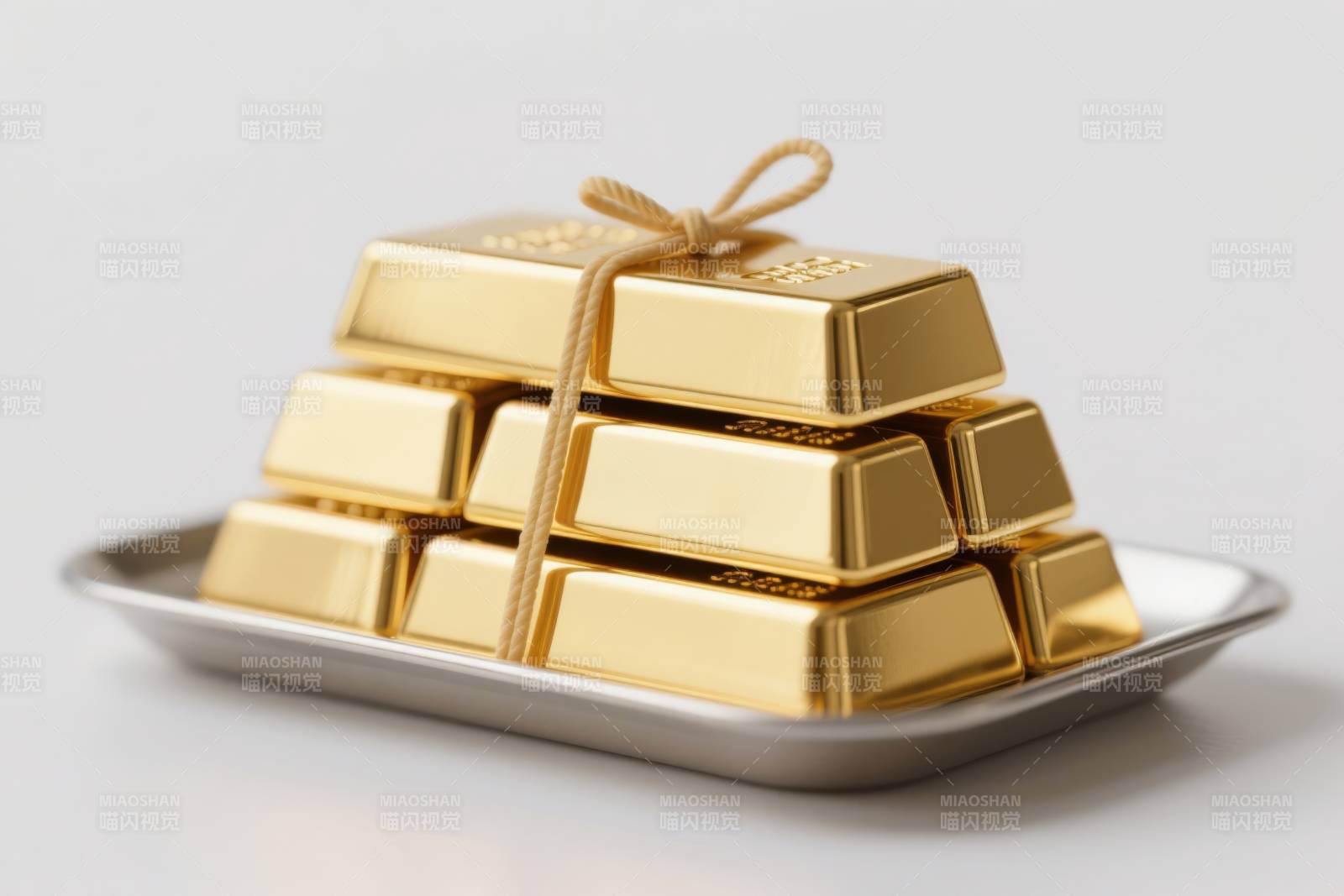 金条特写金色财富展示图片