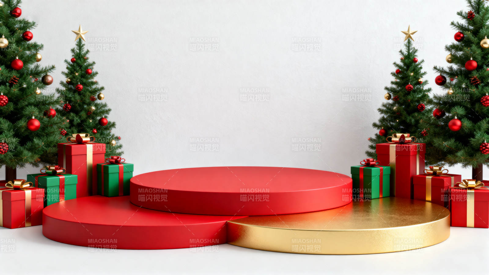 圣诞节日装饰与礼物展示图片