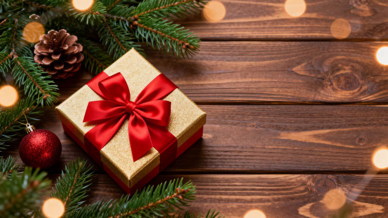 圣诞礼物与节日装饰图片