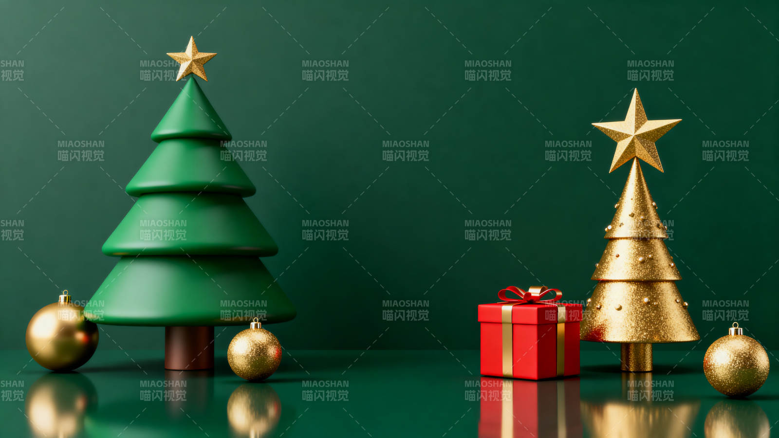 圣诞树与礼物节日装饰图片