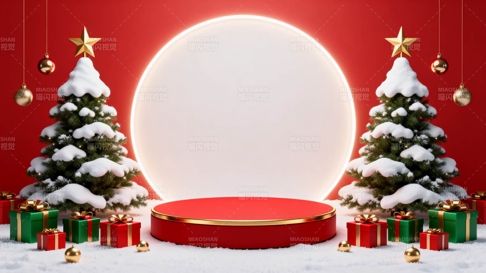 圣诞节场景装饰与舞台设计图片