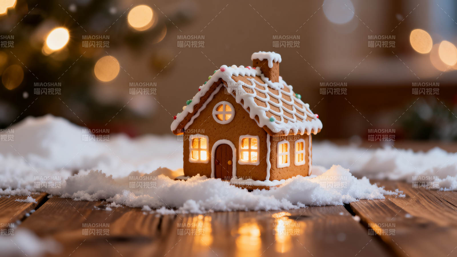 姜饼屋节日氛围图片