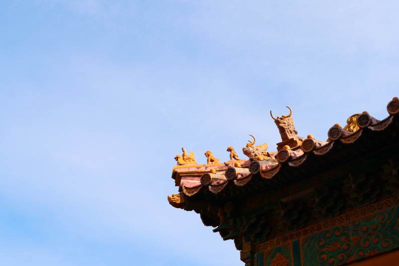 古建筑屋檐飞禽～故宫图片