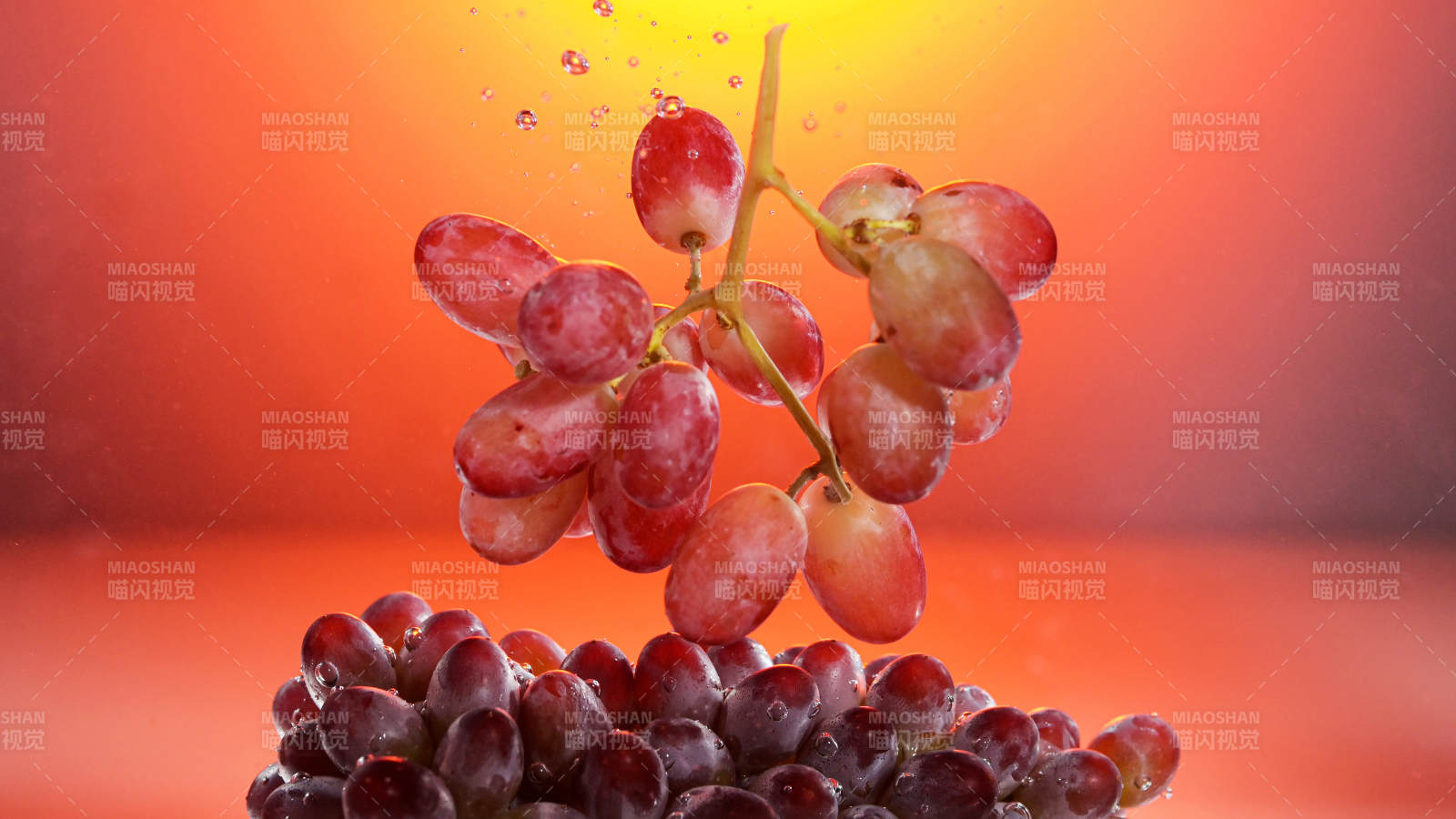 红提落水瞬间特写图片