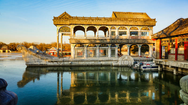 颐和园石坊图片