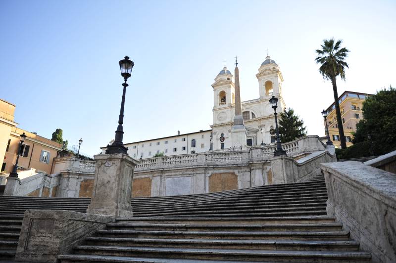 罗马 西班牙广场 教堂阶梯风光图片