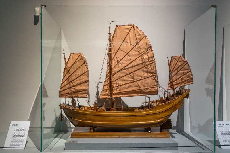 广东省博物馆明清广船模型图片