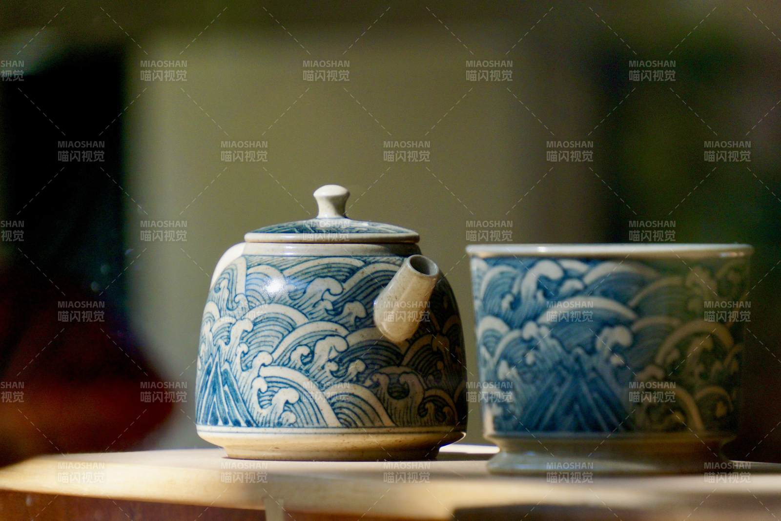 青花瓷茶具图片