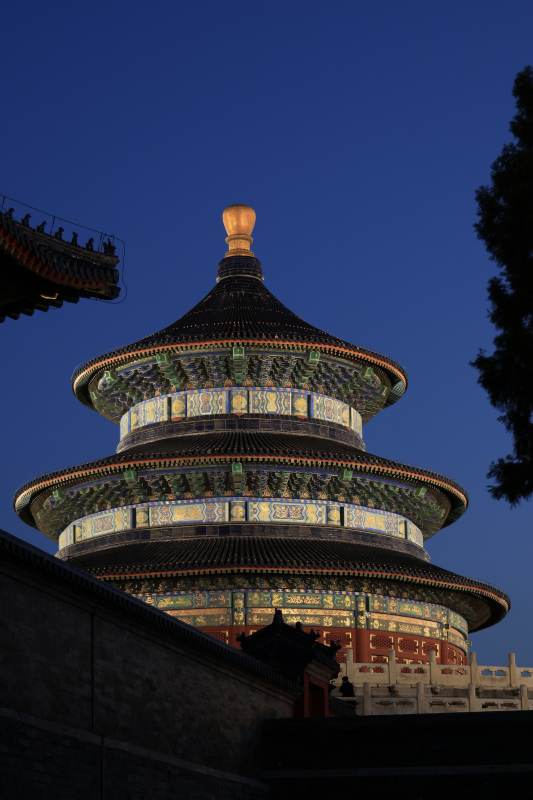 天坛祈年殿夜景图片