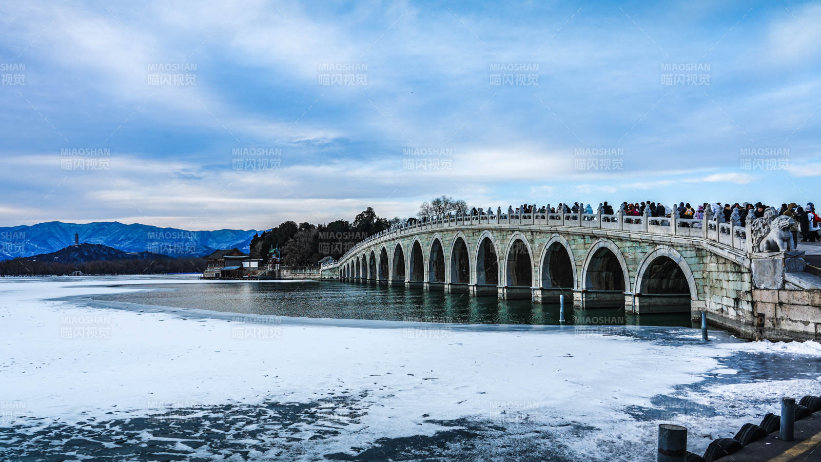 十七孔桥冬景图片