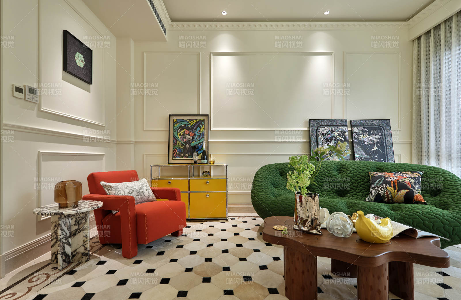 现代客厅艺术装饰图片