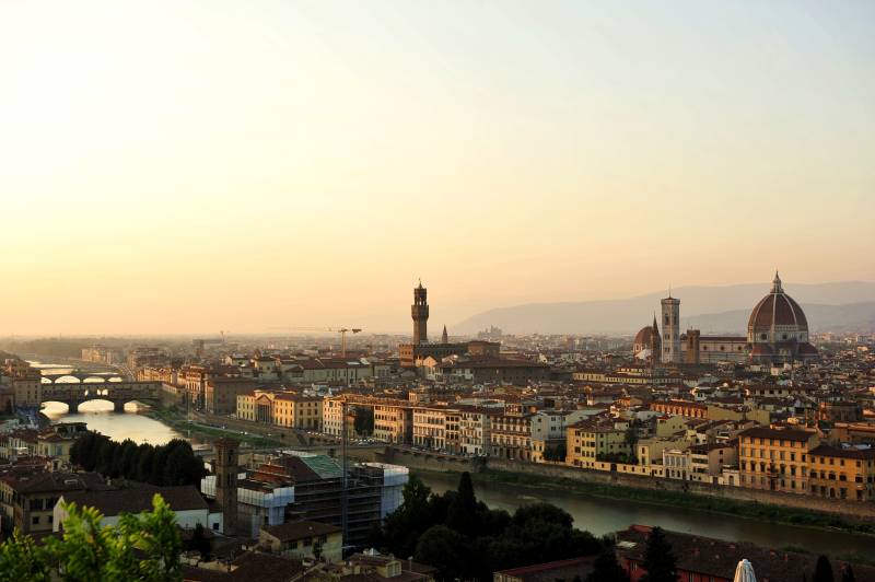 佛罗伦萨日落全景图片