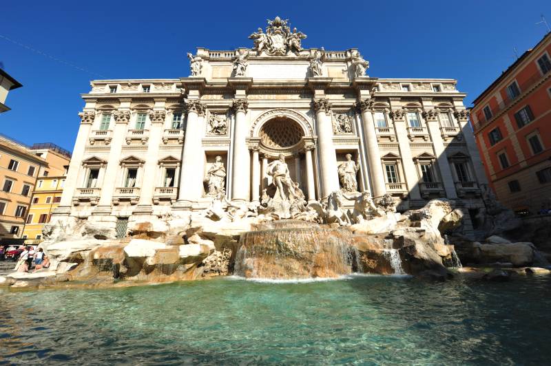 意大利罗马特雷维喷泉图片