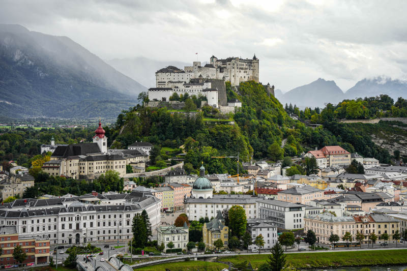 奥地利萨尔茨堡城堡风光图片