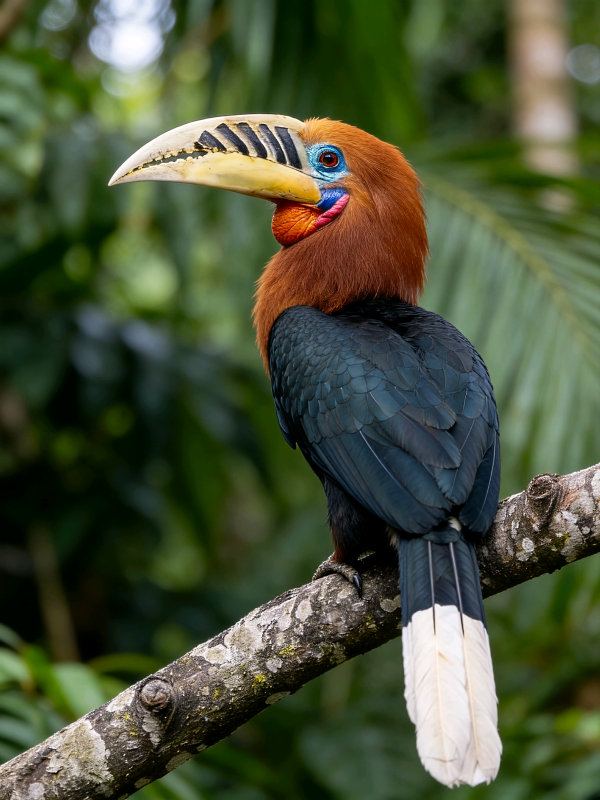 花冠皱盔犀鸟图片