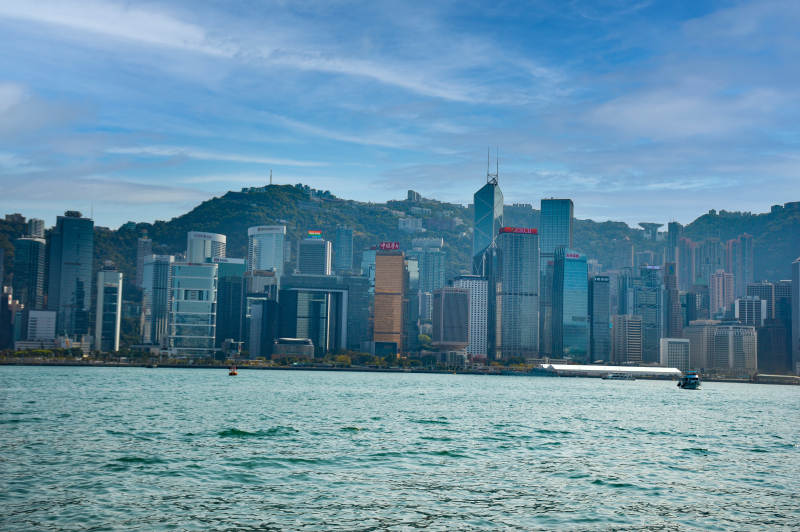 香港天际线美景图片