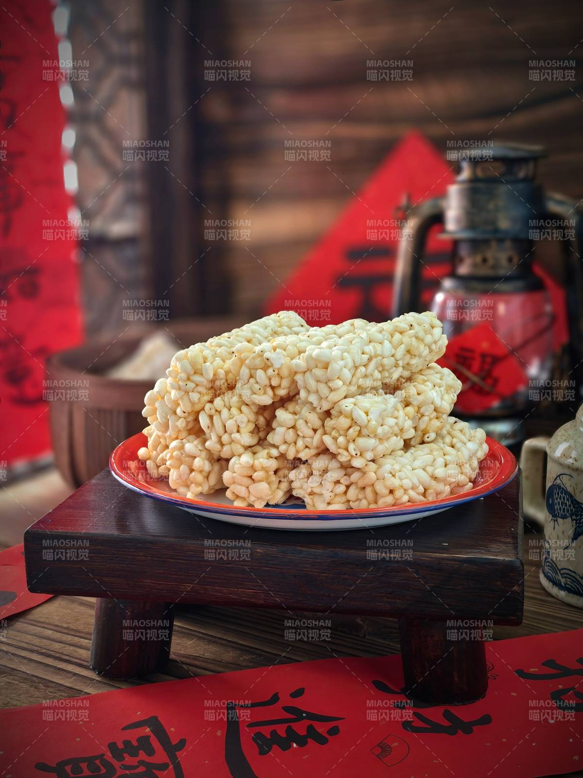 年味米花桶糖图片