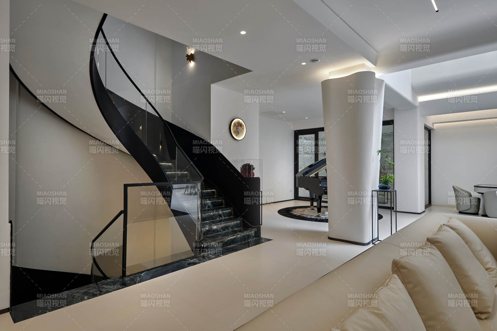 现代简约楼梯客厅图片