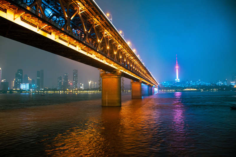 武汉鹦鹉洲长江大桥图片