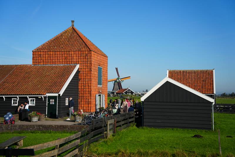 荷兰风车村景图片