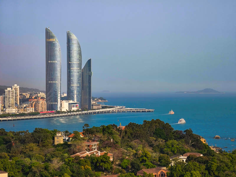 厦门海滨城市风光图片