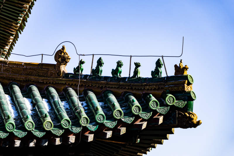 沈阳故宫建筑屋脊兽图片