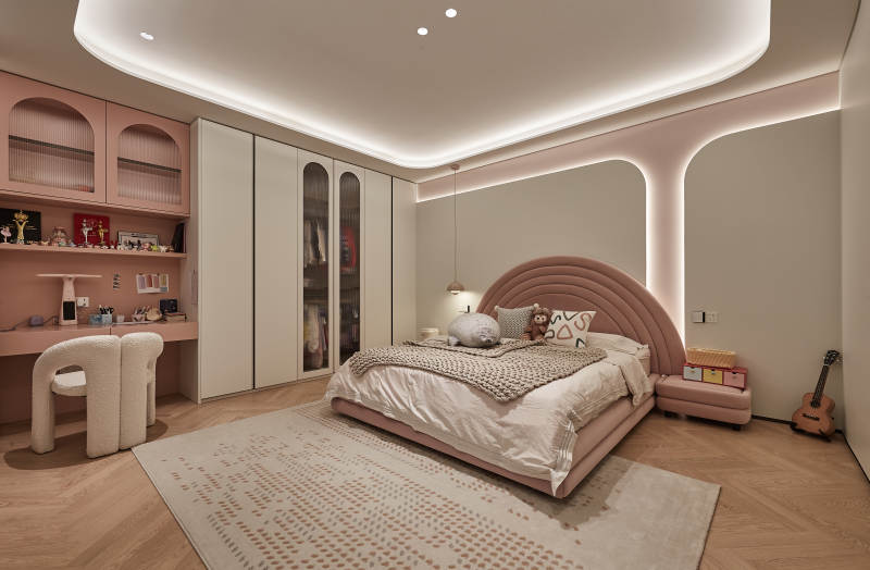 温馨粉色卧室设计图片